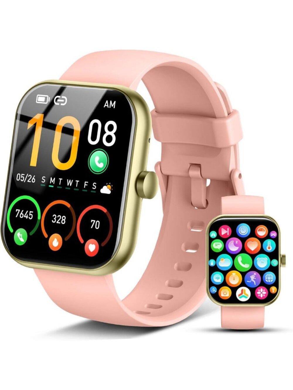 Smartwatch for Men & Women - 1.96" HD Fitness Tracker, Waterproof, Heart Rate